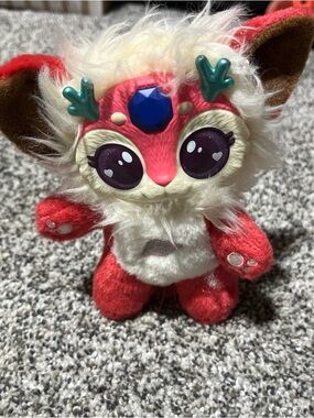 Magic Mixies 6" Pink Deer Plush Purple Eyes Poseable Tail Moose Toys Note!